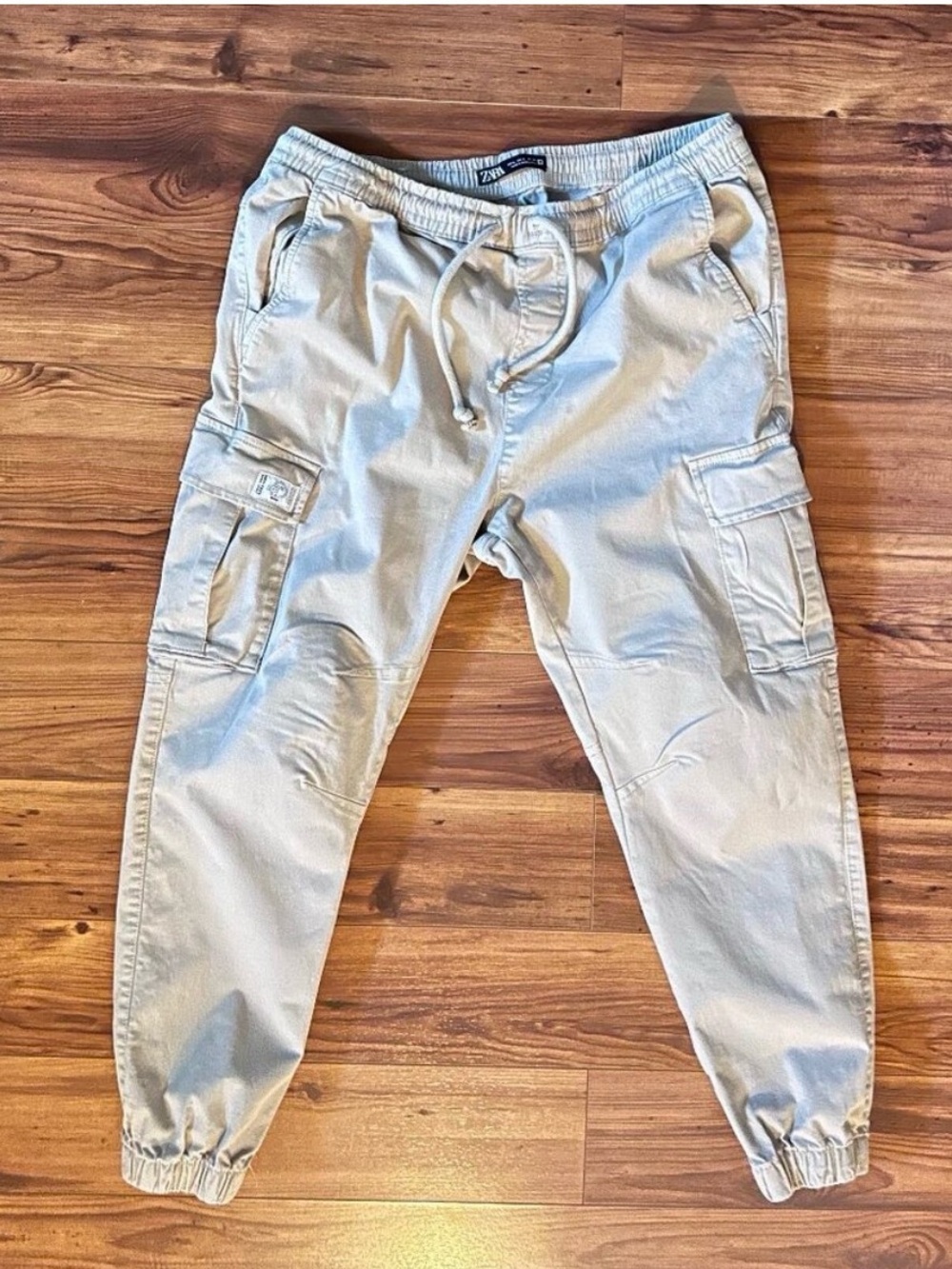 Zara Men's Beige Cargo Joggers